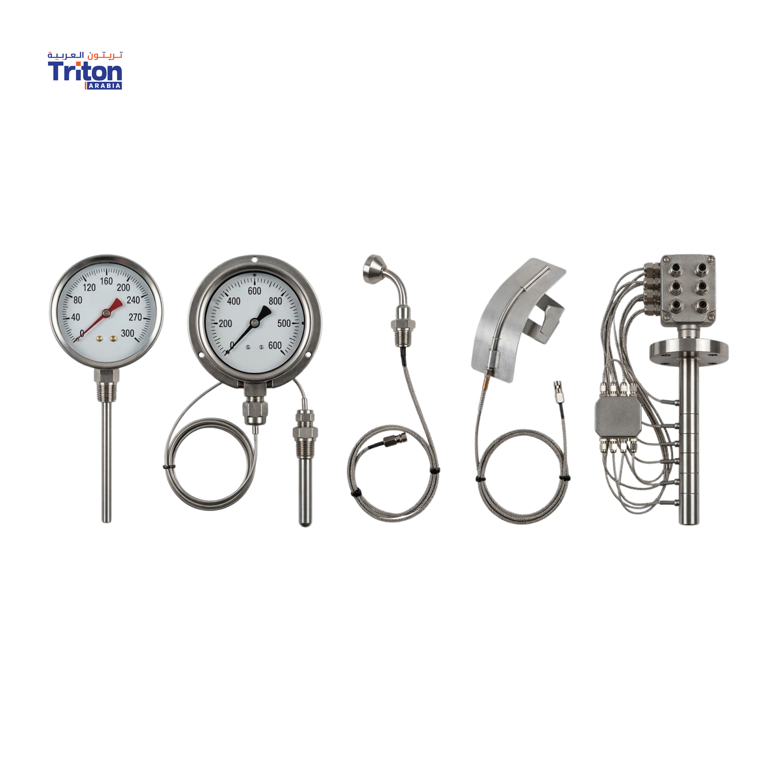 Temperature Gauges: Bimetal, Insert Gas filled, Industrial, Bearing, Skin type, Multi-point